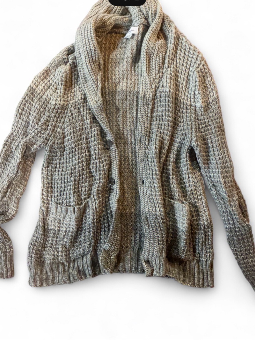 Goodfellow & Co Taupe Marled Shawl Collar Cardigan